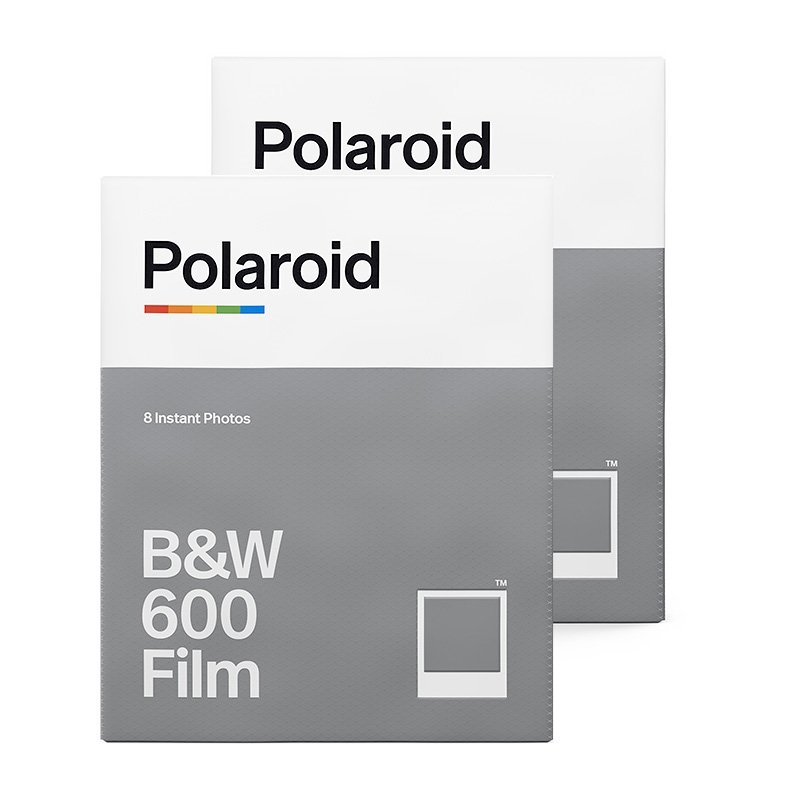 Polaroid B&W Film For 600 White Frame 2-Pack