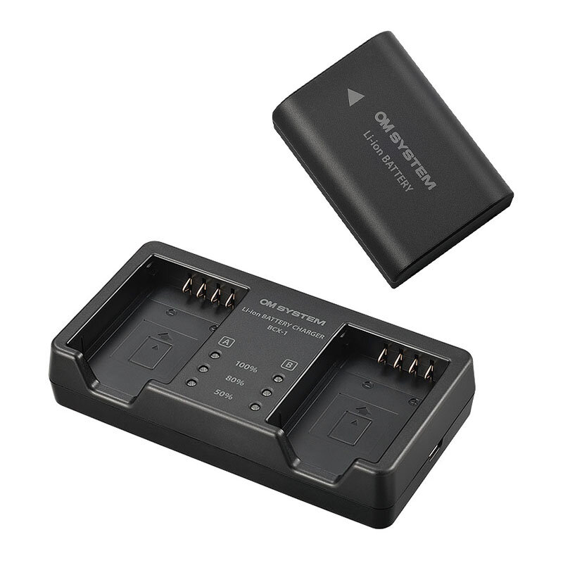Olympus OM System Batteri & Laddare SBCX-1, Olympus