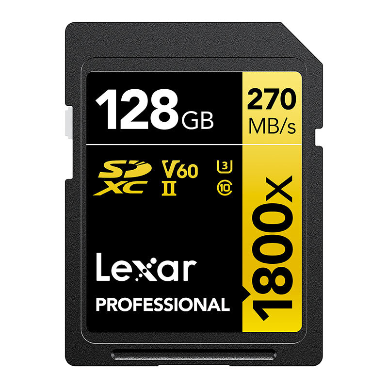 Lexar 128GB Pro 1800X SDXC UHS-II U3 (V60) R270/W180, Lexar