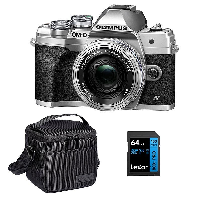 Olympus OM-D E-M10 Mark IV + 14-42 EZ Silver Paket
