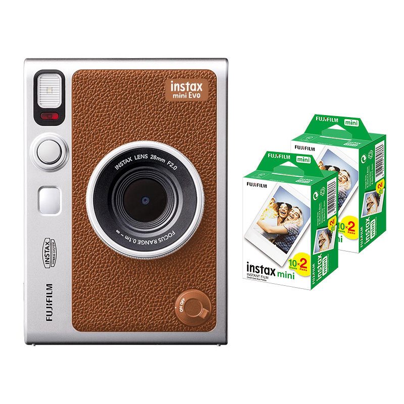 Fujifilm Instax Mini Evo Brun Startpaket