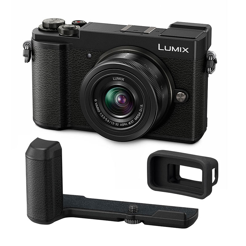Panasonic Lumix DC GX9 + 12 32 + handgrepp + ögonmussla Svart Panasonic Lumix DC GX9 + 12 32 + handgrepp + ögonmussla Svart